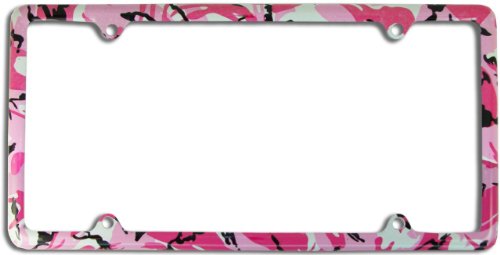 Pink Camo Custom License Plate Frame by Redeye Laserworks