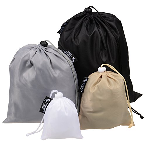 The Friendly Swede Organising Packing Drawstring Travel Bags (4 pack - multi-size bags)