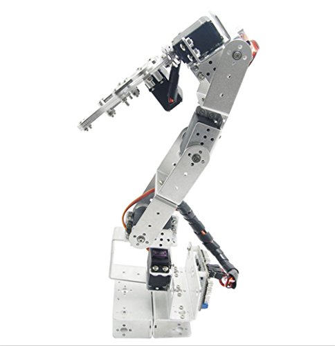 Industry Park Silver ROT3U 6DOF Aluminium Robot Arm Mechanical Robotic Clamp Claw for Arduino