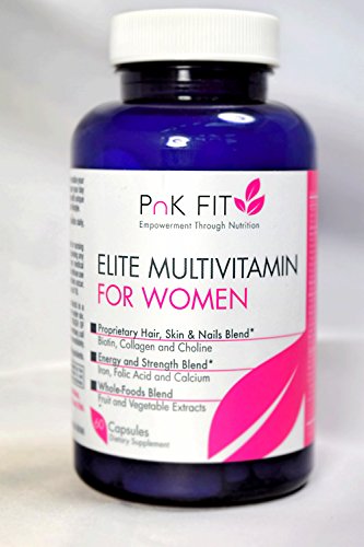 Women's Multivitamin with Vitamins for Hair, Vitamins for Skin, Vitamins for Nails and a Whole Food Multivitamin Blend. Vitamins for Women By PNK FIT: A Vitamins and Supplements Company for Women. PNK Elite Is the Best Multivitamin!