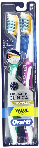 Oral-B Pro-Health Clinical Pro-Flex Medium Toothbrush, 2 Count