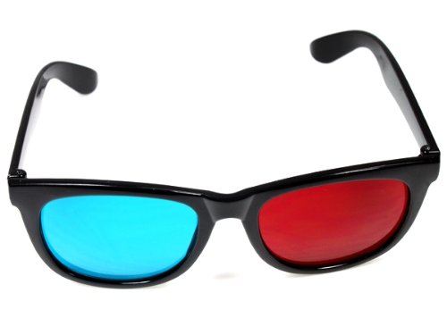 Red Blue Cyan Plastic Framed 3D Glasses 3 D Dimensional BuyinCoins