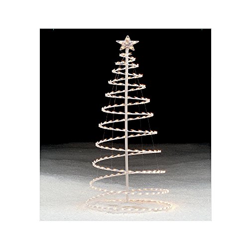 Indoor Outdoor 6 ft Tall Clear Lighted Spiral Christmas Tree