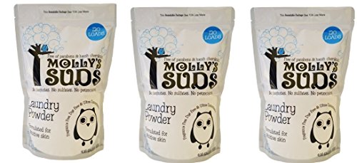 Molly's Suds Natural Laundry Powder, 120 Loads (Pack of 3 (120 loads ea))