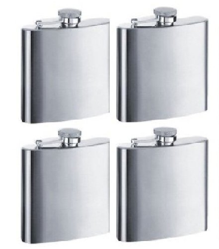 Gifts Infinity Personalized Set of 4 8ounce Stainless Steel Groomsman Flask - Engraved