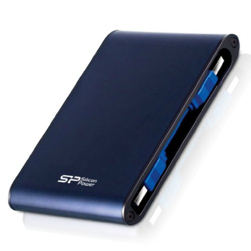 Silicon Power Rugged Armor A80 500 GB 2.5-Inch USB 3.0 and USB 2.0 Military Grade Portable External Hard Drive SP500GBPHDA80S3B (Blue)