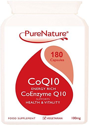 Co-Enzyme Q10 High Grade Rapid Absorption 100mg / 180 Easy One-a-Day Vegetarian Capsules| 100% SATISFACTION GAURANTEE | Energy Rich to Support the Maintenance & Wellbeing of the Heart, Liver & Body Cells FREE UK DELIVERY