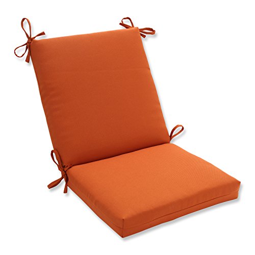 Pillow Perfect Indoor/Outdoor Cinnabar Squared Chair Cushion, Burnt Orange
