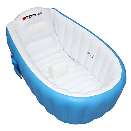 Signstek Baby Infant Travel Inflatable Non Slip Bathing Tub Bathtub (Blue)