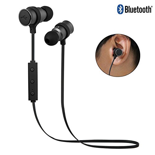 MAXBO® New Version/Upgraded Sports Wireless Stereo Bluetooth 4.0 Headphones Earbuds Headset Earphones-Black