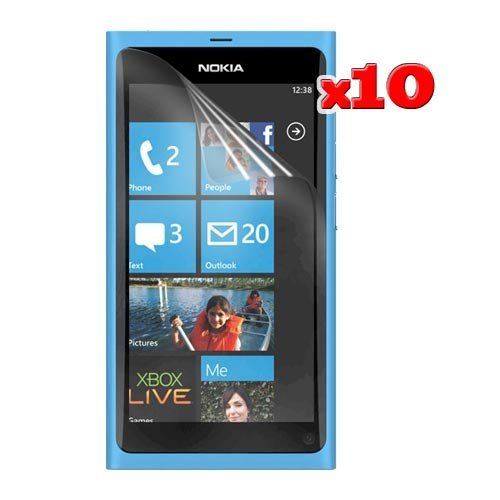Premium 10 Packs of LCD Clear Screen Protector for Nokia Lumia 800