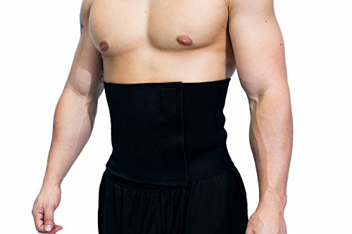 Big Mike's Fitness Waist Trimmer Ab Burner Belt Stomach Body Shaper Wrap, Black