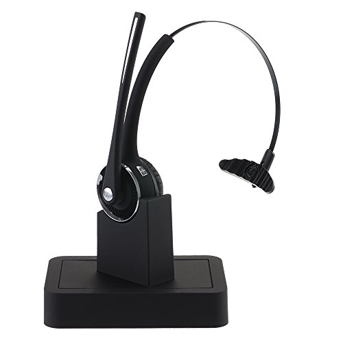 VicTsing Over the Head Wireless Bluetooth Headphones Headset With Flexible Boom Mic with Noise Cancellation Technology, Charging Dock Docking Station For iPhone 6, 6 Plus, iPhone 5, 5S 5C, iPad 4, iPad Mini, iPad air, iPod, Macbook iMac, Nokia Lumia 920, Samsung Galaxy S5, Galaxy S4, Note 2, Note 3, HTC One M7 M8, Google Nexus, Sony Xperia Z2 Z1 L39H, Xperia Z Ultra XL39h, Laptop PC Skype, MSN, Mp3 player - Black