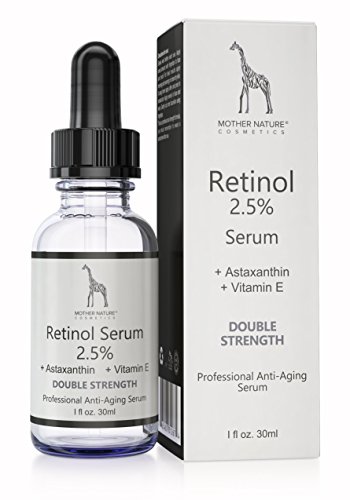 Mother Nature - Retinol-Serum || Anti-Aging | With Astaxanthin, Vitamin E, Aloe Vera & Jojoba Oil || Double Strength