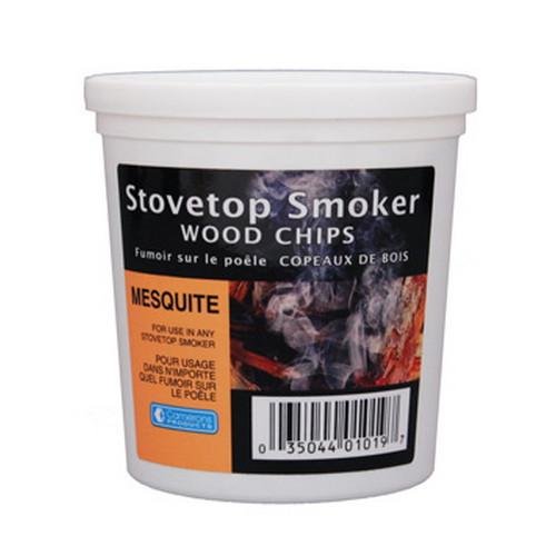 Wood Smoking Chips - 1 Pint of Mesquite Wood Chips (Fine) for Smokers - 100% Natural