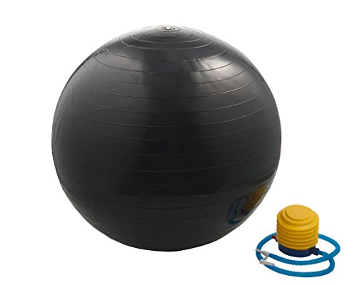 Gym ball Strength Exercise Ball with Pump, Black swiss ball, 65 CM