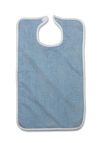 Elivo 100% Cotton Terry Cloth Bibs for Adults - Ideal for Adult Clothing Protection From Food - with Velcro Closure for Ease of Use - Safe for Machine Wash