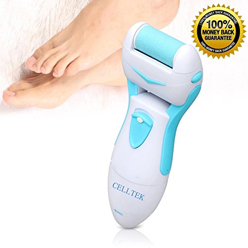 CELLTEK® Professional Electronic Pedicure Foot File and Callus Remover - Gently and Effectively Remove Dead Skin and Reduce Calluses(Blue)
