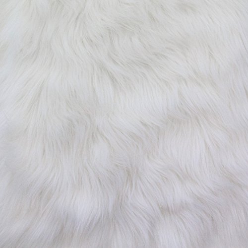 Faux Fur Luxury Shag White 60 Inch Wide Fabric By the Yard (F.E.®)