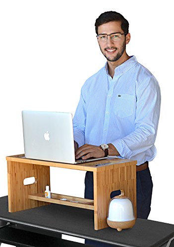 ROYAL CRAFT WOOD Bamboo Standing Desk, Stand Up Workstation, Monitor Stand Riser
