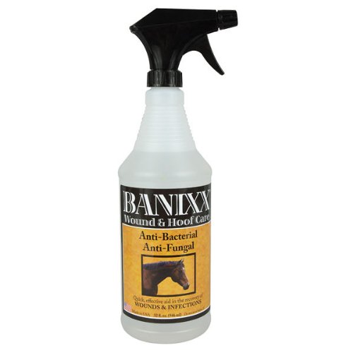 Banixx 32 Fl Oz Wound and Hoof Care Anti-bacterial Anti-fungal Quick Effective Aid in the Recovery of Wounds and Infections