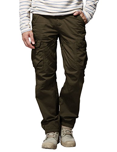 Match Mens Casual Outdoors Active Cargo Pants Trousers #6521(W36,6521 Brown)