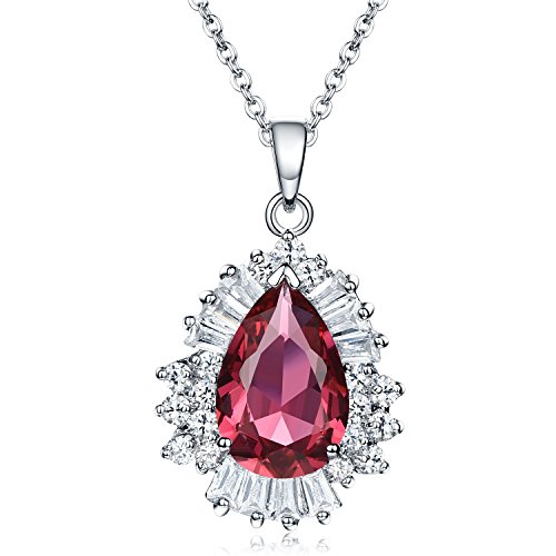 Vesil Mother Day Gifts Necklace for Mom, AAA Cubic Zirconia Teardrop Pendant Necklace for Women