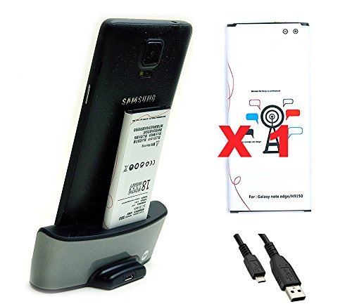 mondpalast@ Dual Dock Docking station Charger + 1 x high capacity 3000mah battery for Samsung Galaxy Note Edge N9150