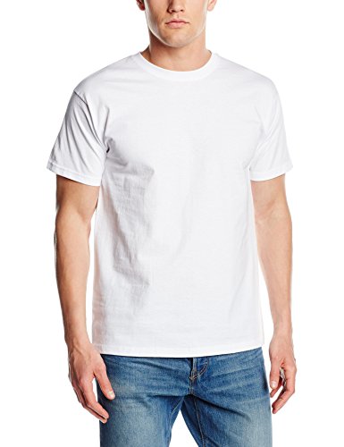 Fruit Of The Loom Men's SS021M T-Shirt, White, Medium