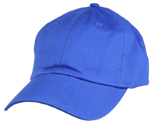 Unisex Cotton Cap Adjustable Plain Hat - Unstructured (14 Colors) (Blue)