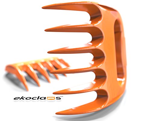 Industrial Grade Meat Claws by The Creators Of Ekogrips - Shred, Lift, Handle Any Meat With Ease - BPA-Free and Food-Safe - 2 Ekoclaws BBQ Claws