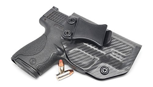 Concealment Express IWB KYDEX Holster: fits Smith & Wesson M&P SHIELD 9 / 40 - US Made - Inside Waistband Holster - Adj. Cant & Retention (Carbon Fiber Storm Grey - Right Hand)