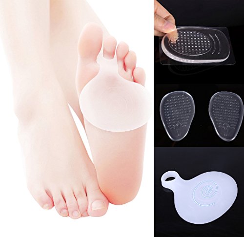 Bassion Ball of Foot Cushions for Rapid Pain Relief,Gel Cushions,Metatarsal Pads,Arch Pain, 6 Pieces