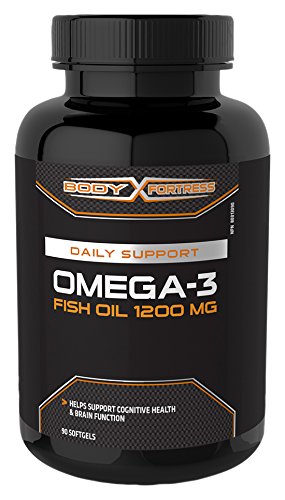 Body Fortress Omega 3 Fish Oil 1200mg Soft Gels, 90 Count