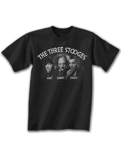The Three Stooges (Moe, Larry, & Curly) Comedy Classics Black T-Shirt