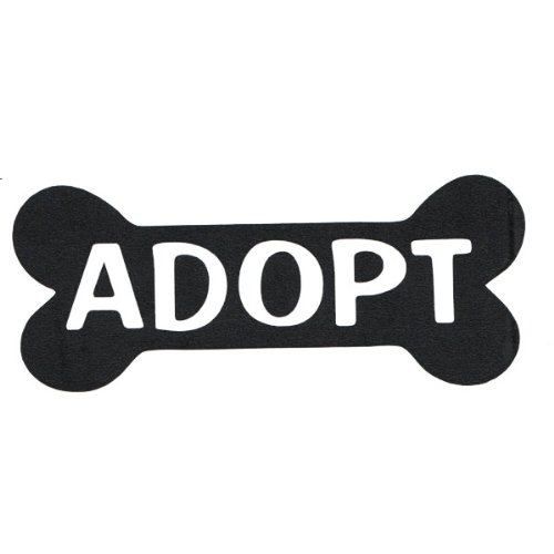 Adopt Dog Bone - Pets SPCA - Car, Truck, Notebook, Vinyl Decal Sticker #2208 | Vinyl Color: White