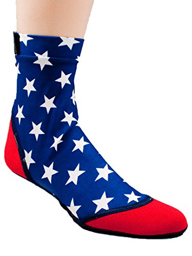 Vincere Sand Socks for Snorkeling, Beach Soccer, Sand Volleyball XXS Patriotic (Made in the USA)