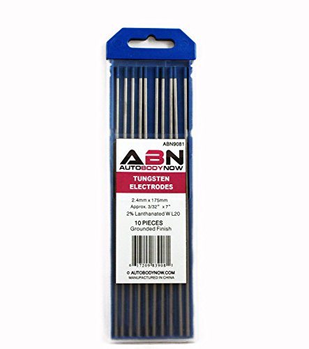 ABN TIG Tungsten Electrodes 2% Lanthanated Blue 10 Pack 3/32x7 (2.4mm x 175mm)