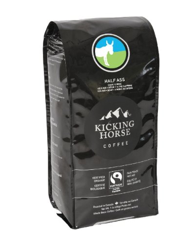 Kicking Horse  Whole Bean Organic Coffee, Half Ass 1 Pound