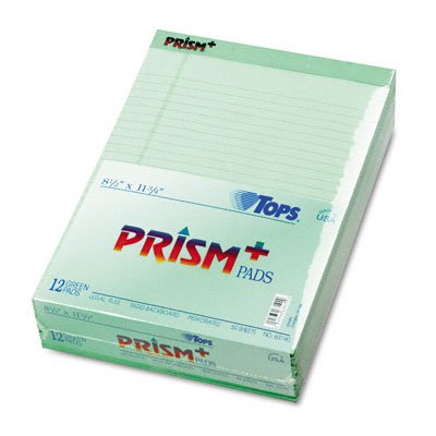 TOPS Prismt Plus Legal Rule Writing Pads, Letter, 50 sheets/pad, 12/pk