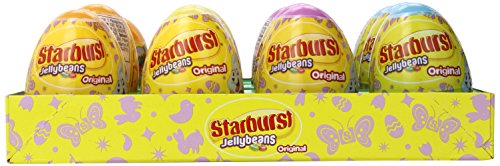 Starburst Original Jellybeans Easter Candy Filled Eggs, 1.6 Ounce Easter Eggs (Pack of 12 Eggs)