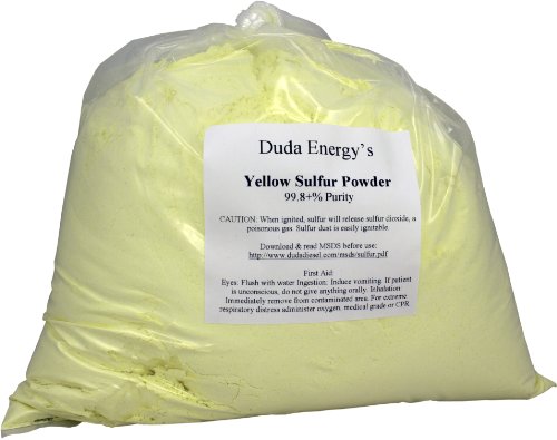 10 lb Ground Yellow Sulfur Powder Feed Grade Pure Elemental Commercial Flour No Additives Brimstone