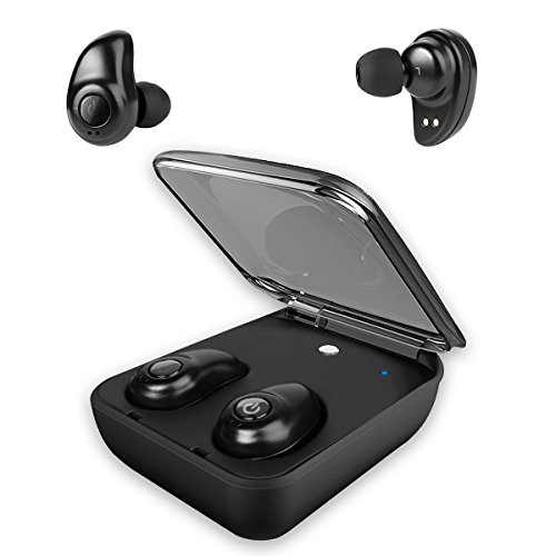 Wireless Headphones with Charging Case, Hobest Mini Stereo Bluetooth Earphones Headsets in-ear Design, Sweatproof Wireless Sports Headphones Earbuds with Mic, 2 Choice