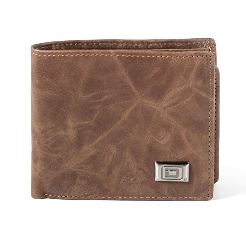 RFID Wallet Leather Bifold Western with Sidekick Mini - Industry Best Shielding - Top Quality Leather (Natural Brown)