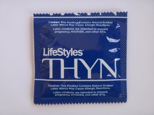Lifestyles THYN Condoms - Also available in quantities of 12, 25, 100 - (50 condoms)