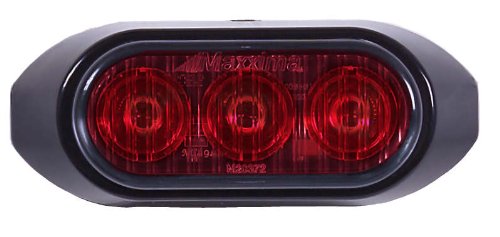 Maxxima M20372RCL Red 3-LED Warning Strobe Light with Clear Lens