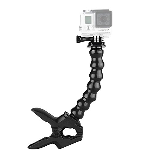 MyArmor Flex Clamp Clip Mount + Adjustable Gooseneck Arm Mount for GoPro Hero 4/3+/3/2/1