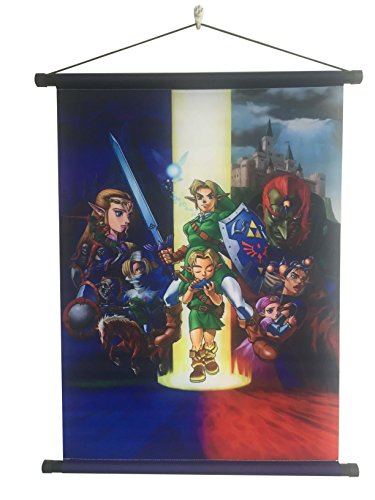 Uniquelover Legend of Zelda Ocarina of Time Game Anime Fabric Wall Scroll Poster 16''x24'' Inches