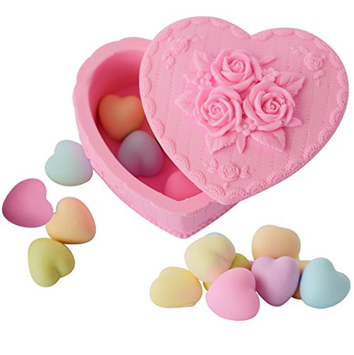 Unique Heart Gift Ideas for Women - Jumbo Love Heart Shape Soap Box - Special Romantic I Love You Present For All Occasions