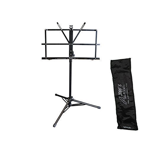 Audio 2000s AST4442BKB Folding Sheet Music Stand with Carrying Bag